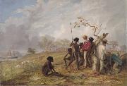 Thomas Baines Thomas Baines with Aborigines near the mouth of the Victoria River, N.T. Spain oil painting artist